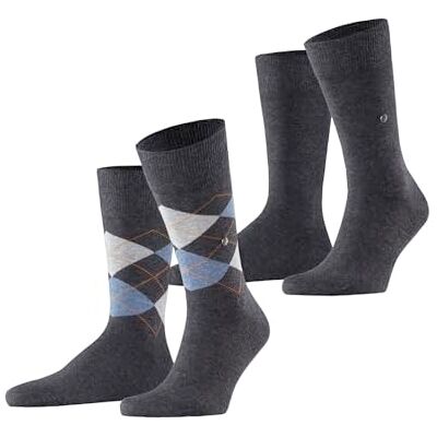 Burlington Heren Sokken Everyday Argyle Mix Multipack M So katoen gedessineerd 2 paar, Grijs Anthracite Melange 3081, 40-46 Burlington Heren Sokken Everyday Argyle Mix Multipack M So katoen gedessineerd 2 paar, Grijs Anthracite Melange 3081, 40-46