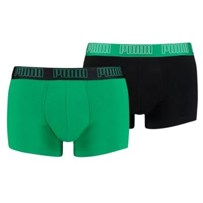 PUMA Basic boxershorts voor heren (set van 2), Amazon Green, S PUMA Basic boxershorts voor heren (set van 2), Amazon Green, S