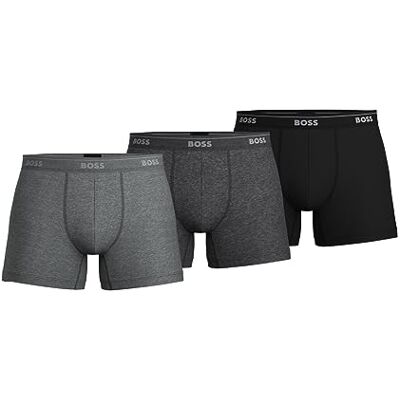 Boss Hugo Men's Boxer Brief 3p Us Co 10145963 01, Grey/Charcoal/Black, Small Boss Hugo Men's Boxer Brief 3p Us Co 10145963 01, Grey/Charcoal/Black, Small