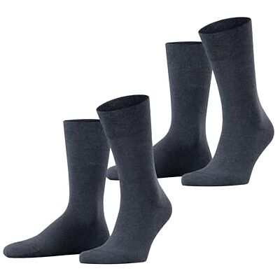 ESPRIT Heren Sokken Basic Easy 2-Pack M So katoen eenkleurig 2 paar, Blauw Navy Melange 6127, 47-50 ESPRIT Heren Sokken Basic Easy 2-Pack M So katoen eenkleurig 2 paar, Blauw Navy Melange 6127, 47-50