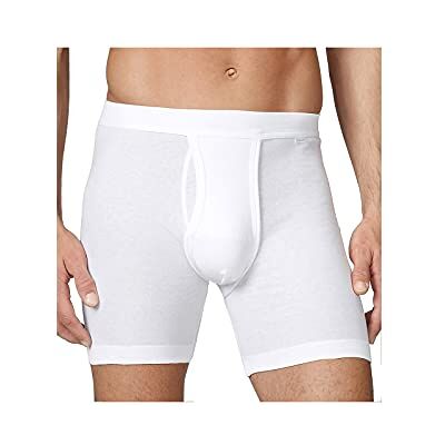 CALIDA Cotton 1:1 boxershorts, extra lang heren, fijne rib, met zachte tailleband en langere pijpen, wit, 50 CALIDA Cotton 1:1 boxershorts, extra lang heren, fijne rib, met zachte tailleband en langere pijpen, wit, 50