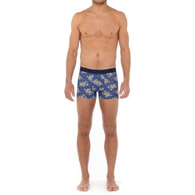 HOM Boxer Big Kisses (Blue Print), Valentijnsdag Print op Marine Achtergrond, S HOM Boxer Big Kisses (Blue Print), Valentijnsdag Print op Marine Achtergrond, S
