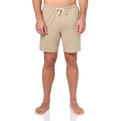 Boss Heren Mix & Match Cotton Stretch Lounge Casual Shorts, aluminium, taupe, S Boss Heren Mix & Match Cotton Stretch Lounge Casual Shorts, aluminium, taupe, S
