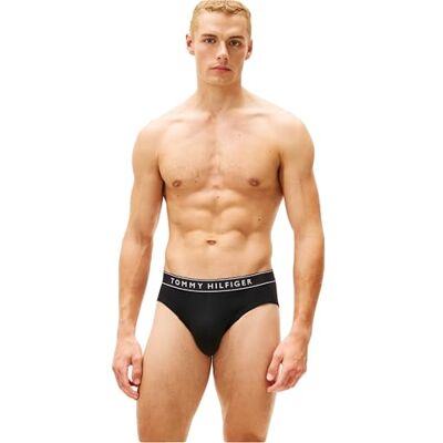 Tommy Hilfiger Heren 3P KORTE UM0UM03705 Brief, Geel, L, Geel (Blk/Drk Ash/Wht), L Tommy Hilfiger Heren 3P KORTE UM0UM03705 Brief, Geel, L, Geel (Blk/Drk Ash/Wht), L