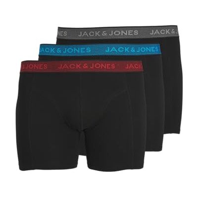 JACK & JONES Heren Jacwaistband Trunks 3 Pack Noos Pls, Asfalt, 6X_l (3-pack), asphalt, 6XL JACK & JONES Heren Jacwaistband Trunks 3 Pack Noos Pls, Asfalt, 6X_l (3-pack), asphalt, 6XL