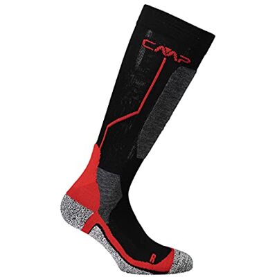 CMP Ski wol sokken 3I49377, Nero-Ferrari, 43/45 CMP Ski wol sokken 3I49377, Nero-Ferrari, 43/45