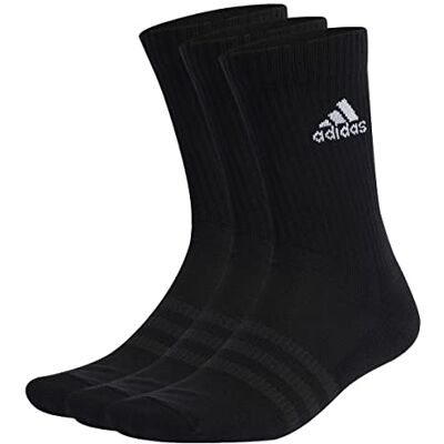 adidas Uniseks-Kind Cushioned Crew Socks 3 Pairs, Black / White, 2-3 Years adidas Uniseks-Kind Cushioned Crew Socks 3 Pairs, Black / White, 2-3 Years