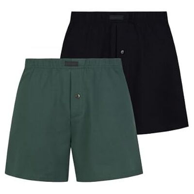bruno banani Set van 2 boxershorts Loose Fit 22012691-4806 dennengroen zwart, dennengroen/zwart, M bruno banani Set van 2 boxershorts Loose Fit 22012691-4806 dennengroen zwart, dennengroen/zwart, M