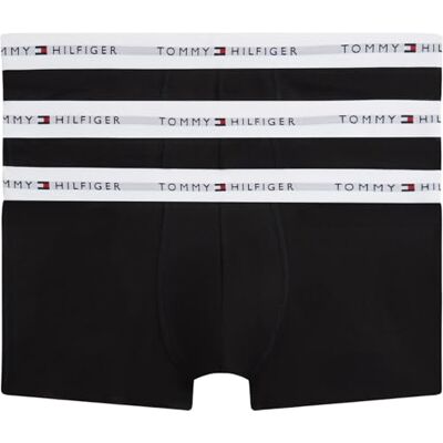 Tommy Hilfiger Heren 3P Low Rise Trunk UM0UM03752 Kofferbak, ZWART (Zwart/Zwart/Zwart), L Tommy Hilfiger Heren 3P Low Rise Trunk UM0UM03752 Kofferbak, ZWART (Zwart/Zwart/Zwart), L