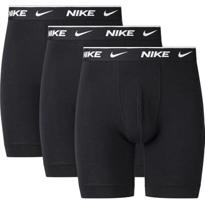 NIKE Underwear Heren Essential Boxer Brief Long 3-Pack – Langere poten, Wrijvingsarme, Stabiele zitting, Black, XS NIKE Underwear Heren Essential Boxer Brief Long 3-Pack – Langere poten, Wrijvingsarme, Stabiele zitting, Black, XS