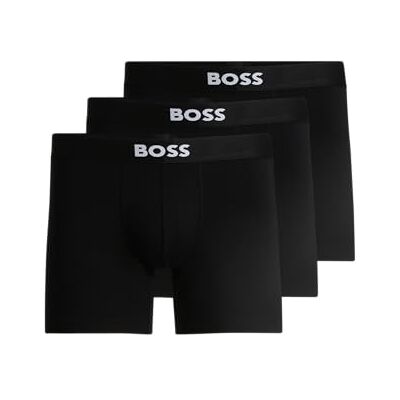 Boss Heren 3-Pack Logo Icon Boxer Brief, Black Carbon, S (Pack van 3) Boss Heren 3-Pack Logo Icon Boxer Brief, Black Carbon, S (Pack van 3)