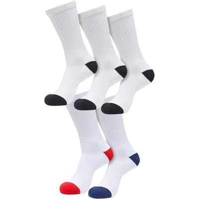 Urban Classics Unisex gekleurde sportsokken, 5 stuks, wit/zwart+wit/zwart+wit/zwart+wit/cityred+wit/midnight navy, 43-46 EU Urban Classics Unisex gekleurde sportsokken, 5 stuks, wit/zwart+wit/zwart+wit/zwart+wit/cityred+wit/midnight navy, 43-46 EU