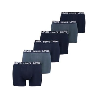 Levi's Levis Men Repeat Logo Boxer Brief 6P ECOM, Middle Grey Melange Combo, S Levi's Levis Men Repeat Logo Boxer Brief 6P ECOM, Middle Grey Melange Combo, S