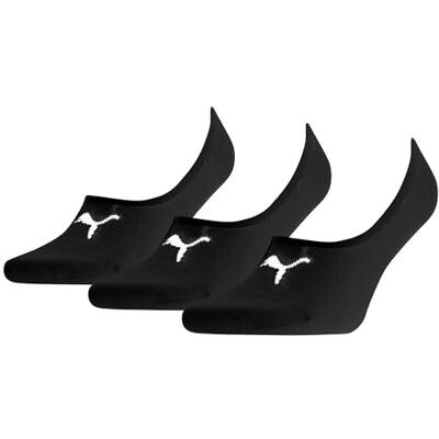 PUMA Uniseks footie sokken (verpakking van 3), zwart, 38 PUMA Uniseks footie sokken (verpakking van 3), zwart, 38