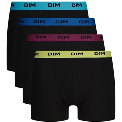 DIM Boxershorts voor heren, mix en kleuren, katoen, stretch, 4 stuks DIM Boxershorts voor heren, mix en kleuren, katoen, stretch, 4 stuks