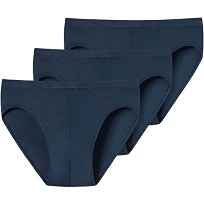 Uncover by Schiesser Heren 3-pack slip supermini ondergoed met zachte manchetten Cotton Stretch Mix, donkerblauw, L Uncover by Schiesser Heren 3-pack slip supermini ondergoed met zachte manchetten Cotton Stretch Mix, donkerblauw, L