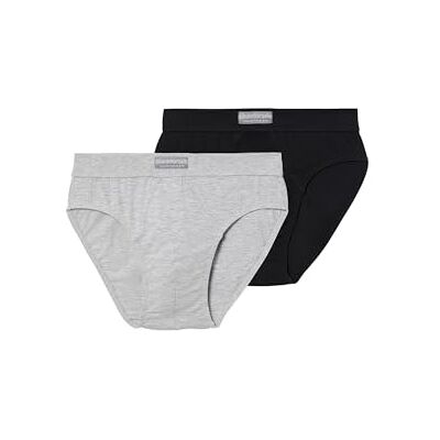 Abanderado Ocean Slip voor heren, gesloten, verpakking van 2 stuks, zwart/grijs Vigoré, XL Abanderado Ocean Slip voor heren, gesloten, verpakking van 2 stuks, zwart/grijs Vigoré, XL