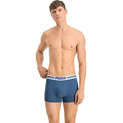 PUMA Boxershorts voor heren, bodywear met logo, set van 2 stuks, denim, XL PUMA Boxershorts voor heren, bodywear met logo, set van 2 stuks, denim, XL