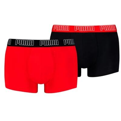 PUMA korte boxershort voor heren, set van 2 stuks M, Red/Black white PUMA korte boxershort voor heren, set van 2 stuks M, Red/Black white