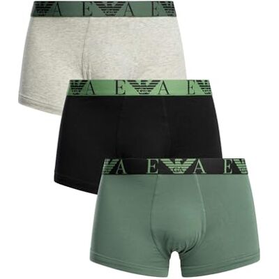 Giorgio Armani Heren BOLD MONOGRAM 3-PACK TRUNK Groen XL Giorgio Armani Heren BOLD MONOGRAM 3-PACK TRUNK Groen XL