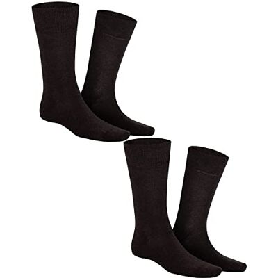 KUNERT Heren Comfort Cotton 2-Pack SOH sokken, Brown-Mel, 43/46, bruin gemêleerd, 43/46 EU KUNERT Heren Comfort Cotton 2-Pack SOH sokken, Brown-Mel, 43/46, bruin gemêleerd, 43/46 EU