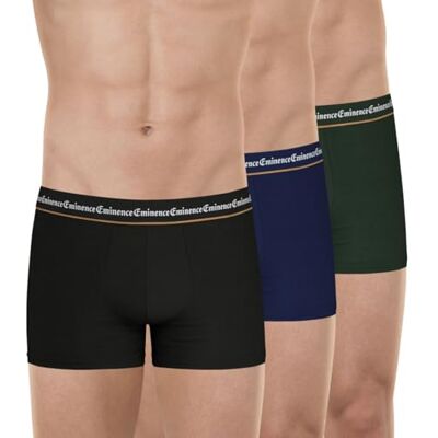 Eminence Set van 3 Signature boxershorts voor heren – geschenkaanbieding – Oeko-Tex-label standaard 100 – katoen stretch Eminence Set van 3 Signature boxershorts voor heren – geschenkaanbieding – Oeko-Tex-label standaard 100 – katoen stretch