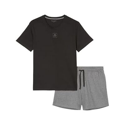 Marc O'Polo Triumph International GmbH Mix N Match Cotton Pyjama Set Short, Men, Black & Grey., L Marc O'Polo Triumph International GmbH Mix N Match Cotton Pyjama Set Short, Men, Black & Grey., L