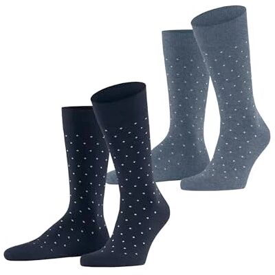 ESPRIT Heren Sokken Fine Dot 2-Pack M So katoen gedessineerd 2 paar, Blauw Blue Mix 0020, 43-46 ESPRIT Heren Sokken Fine Dot 2-Pack M So katoen gedessineerd 2 paar, Blauw Blue Mix 0020, 43-46