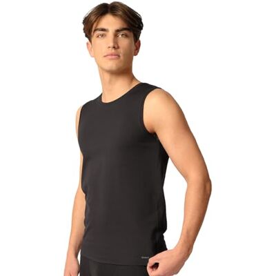 Skiny Heren Tank Top Cotton Fresh, zwart, XXL Skiny Heren Tank Top Cotton Fresh, zwart, XXL