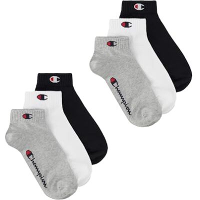 Champion Core Socks 6PP Crew, grijs (lichtmelange), 43-46 EU (9-10,5 UK) Uniseks volwassenen -FW23, Grigio (Melange Chiaro), 43-46 EU Champion Core Socks 6PP Crew, grijs (lichtmelange), 43-46 EU (9-10,5 UK) Uniseks volwassenen -FW23, Grigio (Melange Chiaro), 43-46 EU