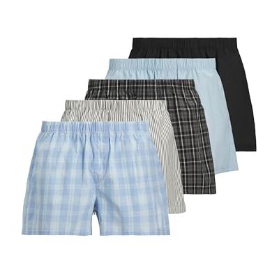 JACK & JONES Heren Jacmilano Woven Boxers 5 Pack Noos (5-pack), Poppy Seed, S JACK & JONES Heren Jacmilano Woven Boxers 5 Pack Noos (5-pack), Poppy Seed, S
