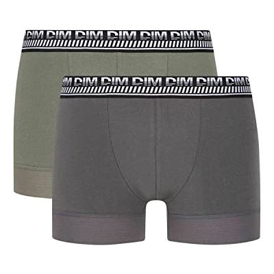DIM Stay and Fit Boxershorts voor heren, katoen, 3D Flex, 2 stuks DIM Stay and Fit Boxershorts voor heren, katoen, 3D Flex, 2 stuks