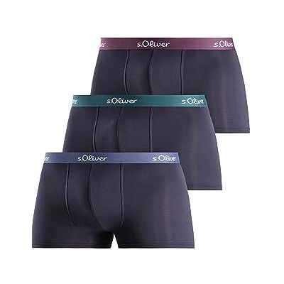 s.Oliver Boxer Basic Set van 3 voor heren, 3 x marineblauw gecontracteerd, S s.Oliver Boxer Basic Set van 3 voor heren, 3 x marineblauw gecontracteerd, S