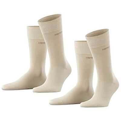 ESPRIT Heren Sokken Basic Uni Multipack M So katoen eenkleurig 2 paar, Beige Cream 4011, 47-50 ESPRIT Heren Sokken Basic Uni Multipack M So katoen eenkleurig 2 paar, Beige Cream 4011, 47-50