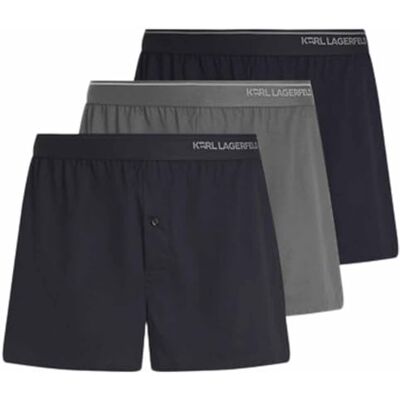 KARL LAGERFELD , heren, Ikon Fusion Woven Boxer (3 stuks), Sedona-Navy, S, Meerkleurig, S KARL LAGERFELD , heren, Ikon Fusion Woven Boxer (3 stuks), Sedona-Navy, S, Meerkleurig, S