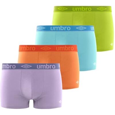 Umbro Boxershorts Heren 100% Katoen, Set van 4, Paars COL (XL) Umbro Boxershorts Heren 100% Katoen, Set van 4, Paars COL (XL)