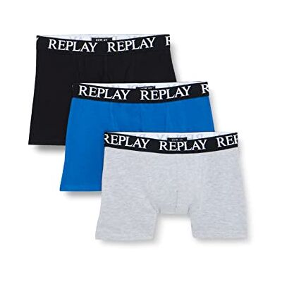 Replay Basic Cuff ondergoed zwart/grijs melange/turquoise M Replay Basic Cuff ondergoed zwart/grijs melange/turquoise M