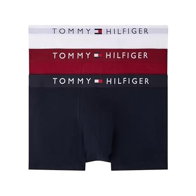 Tommy Hilfiger Heren Trunk (Pack van 3), Oranje (Des Sky/Wit/Rouge), M Tommy Hilfiger Heren Trunk (Pack van 3), Oranje (Des Sky/Wit/Rouge), M