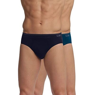 DIM Unno by Basic Underwear, pak van 2, naadloos, katoen, paars-groen, M heren DIM Unno by Basic Underwear, pak van 2, naadloos, katoen, paars-groen, M heren