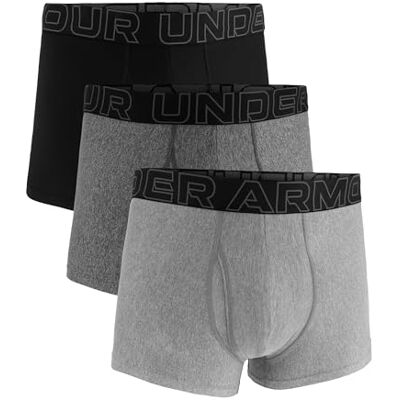 UNDER ARMOUR Men's Performance Tech 3" 3 Pack Solid Boxer Briefs UNDER ARMOUR Men's Performance Tech 3" 3 Pack Solid Boxer Briefs