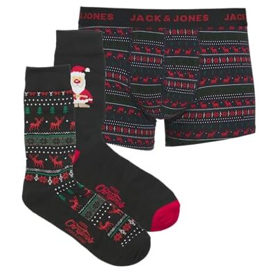 JACK & JONES Jacxmas rendier geschenkdoos, zwart, L JACK & JONES Jacxmas rendier geschenkdoos, zwart, L
