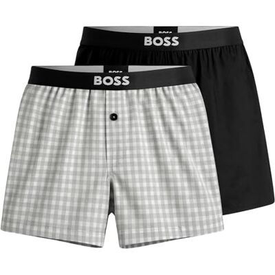 Boss Heren Pyjama_Short, Open Grey 075, S Boss Heren Pyjama_Short, Open Grey 075, S