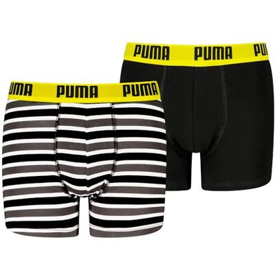 PUMA Jongens Everyday Gestreepte Boxer (set van 2), Black Combo., 158-164 PUMA Jongens Everyday Gestreepte Boxer (set van 2), Black Combo., 158-164