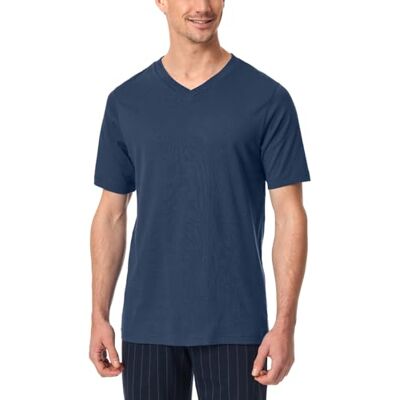Schiesser Heren Herren Schlafshirt Kurzarm V-ausschnitt Bio-baumwolle-Mix + Relax Pyjama Top, Royal_182181, 20.5, Royal_182181, 56 NL Schiesser Heren Herren Schlafshirt Kurzarm V-ausschnitt Bio-baumwolle-Mix + Relax Pyjama Top, Royal_182181, 20.5, Royal_182181, 56 NL