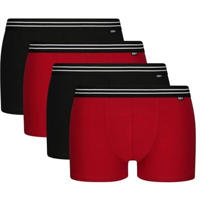 DIM Slip Eco katoen stretch katoen heren x4, Rge Carmin/Nr/Rge Carmin/Nr, L DIM Slip Eco katoen stretch katoen heren x4, Rge Carmin/Nr/Rge Carmin/Nr, L