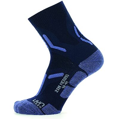 UYN Heren Trekking 2IN Merino Socks wandelkous, marineblauw/jeans, eenheidsmaat UYN Heren Trekking 2IN Merino Socks wandelkous, marineblauw/jeans, eenheidsmaat