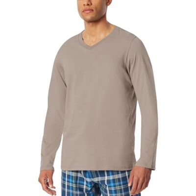Schiesser Heren slaapshirt lange mouwen V-hals mix Relax pyjama top, clay_182182, 48, Clay_182182, 48 Schiesser Heren slaapshirt lange mouwen V-hals mix Relax pyjama top, clay_182182, 48, Clay_182182, 48