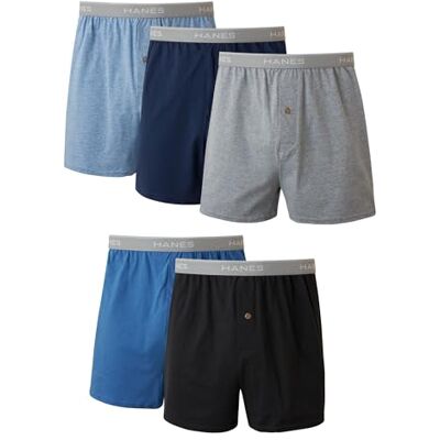 Hanes Boxershorts voor heren, verpakking van 5 stuks, GEASSORTEERD, XL Hanes Boxershorts voor heren, verpakking van 5 stuks, GEASSORTEERD, XL