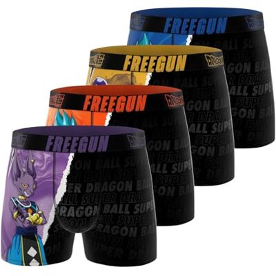 FREEGUN Boxershorts Heren DRAGON BALL SUPER, Set van 4, Paars 14 (2XL) FREEGUN Boxershorts Heren DRAGON BALL SUPER, Set van 4, Paars 14 (2XL)
