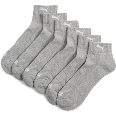 PUMA Sokken (3-pack), uniseks, volwassenen, Grijs, 39-42 EU PUMA Sokken (3-pack), uniseks, volwassenen, Grijs, 39-42 EU